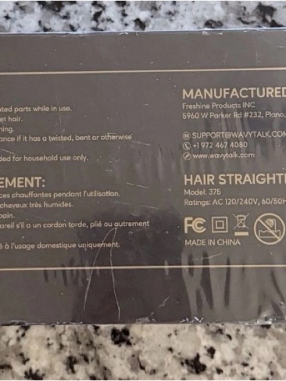 Wavytalk Professional Salon Hair Straightener Brush - Purple NEW